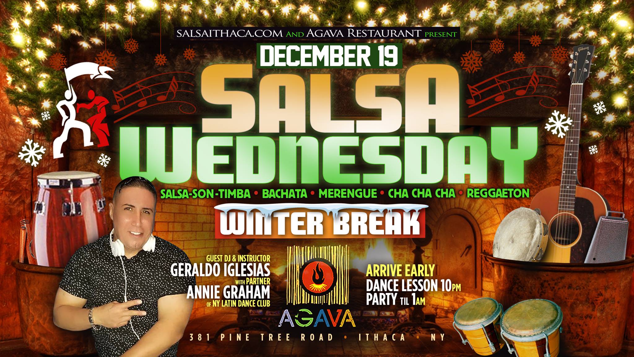 SALSA NIGHT AGAVA Winter Break with Guest DJ-Instructor Geraldo