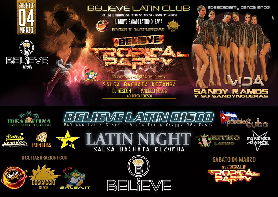 Sabato 4 marzo 2017 believe latino pavia