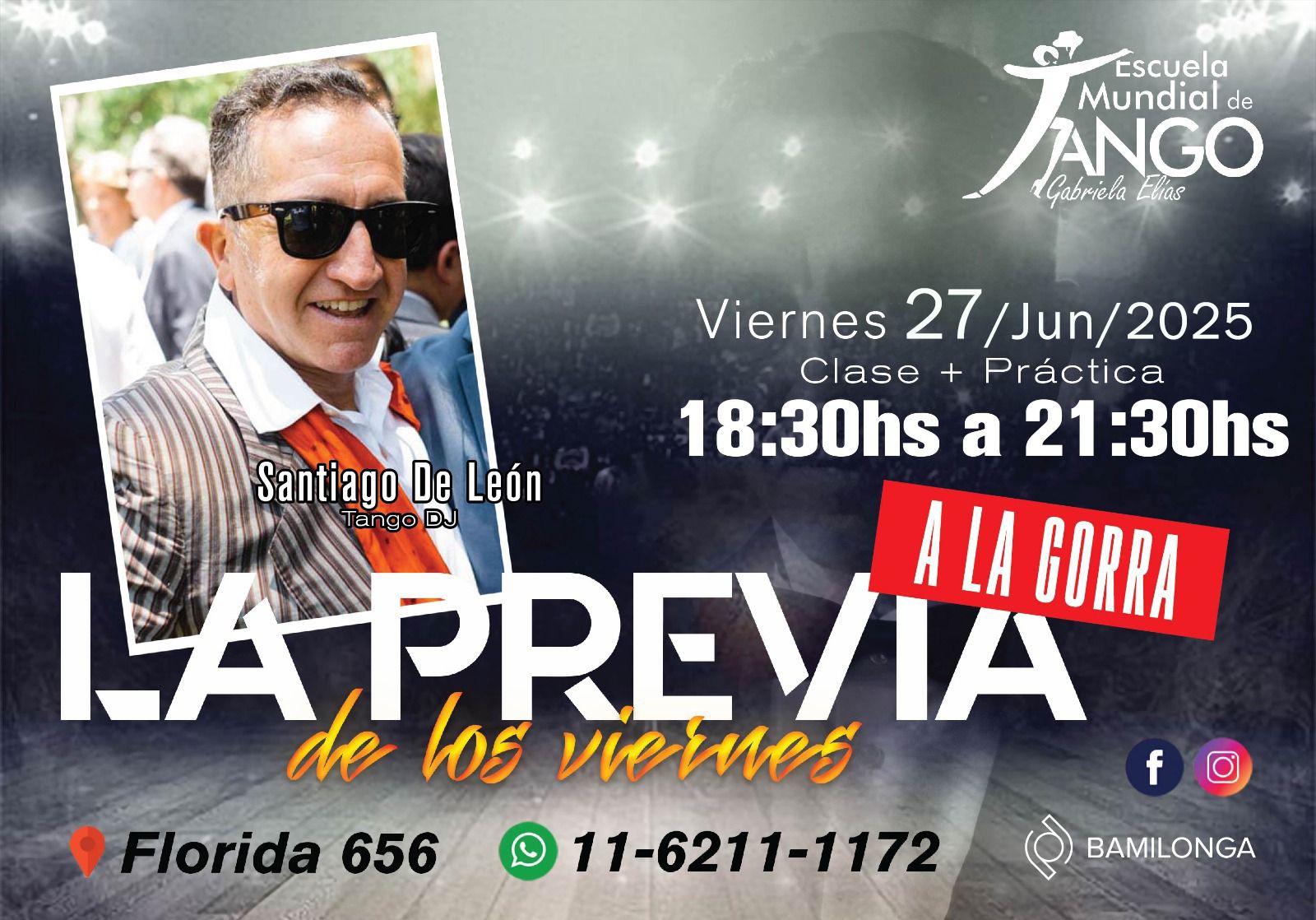 Tango Social + Clase + Práctica Una experiencia única cada viernes