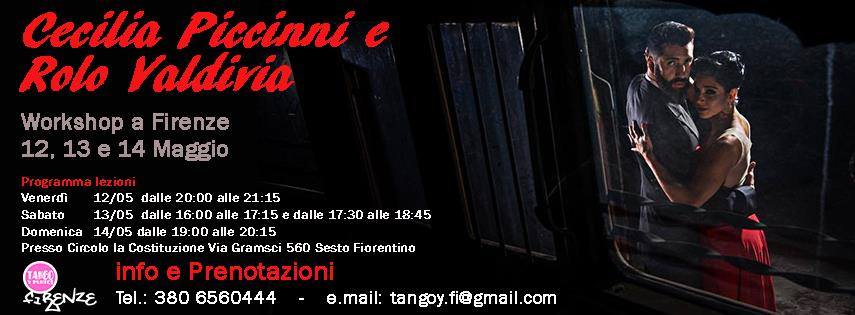 12 13 e 14 maggio a Firenze Cecilia Piccinni e Rolo Valdivia