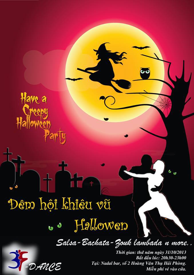 Hải Phòng 2013: Đêm vũ hội hóa trang ĐỎ & ĐEN (Halloween- BLACK n RED) : SAlSA, BACHATA, ZOUK ..