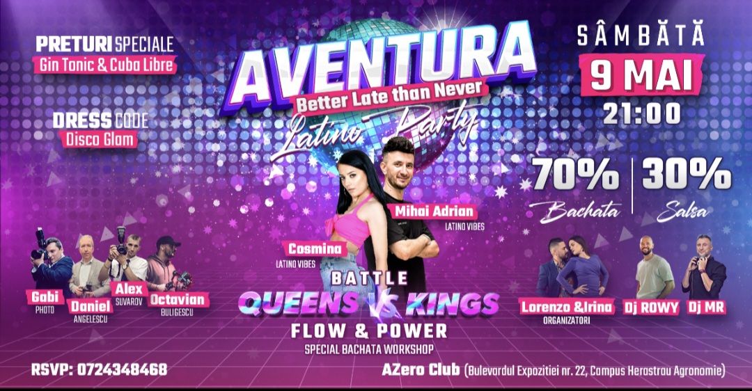 Aventura Latino Party 🎇 Disco Glam Night 🌙 Azero Club Bachata Battle Queens vs Kings ● 9th May