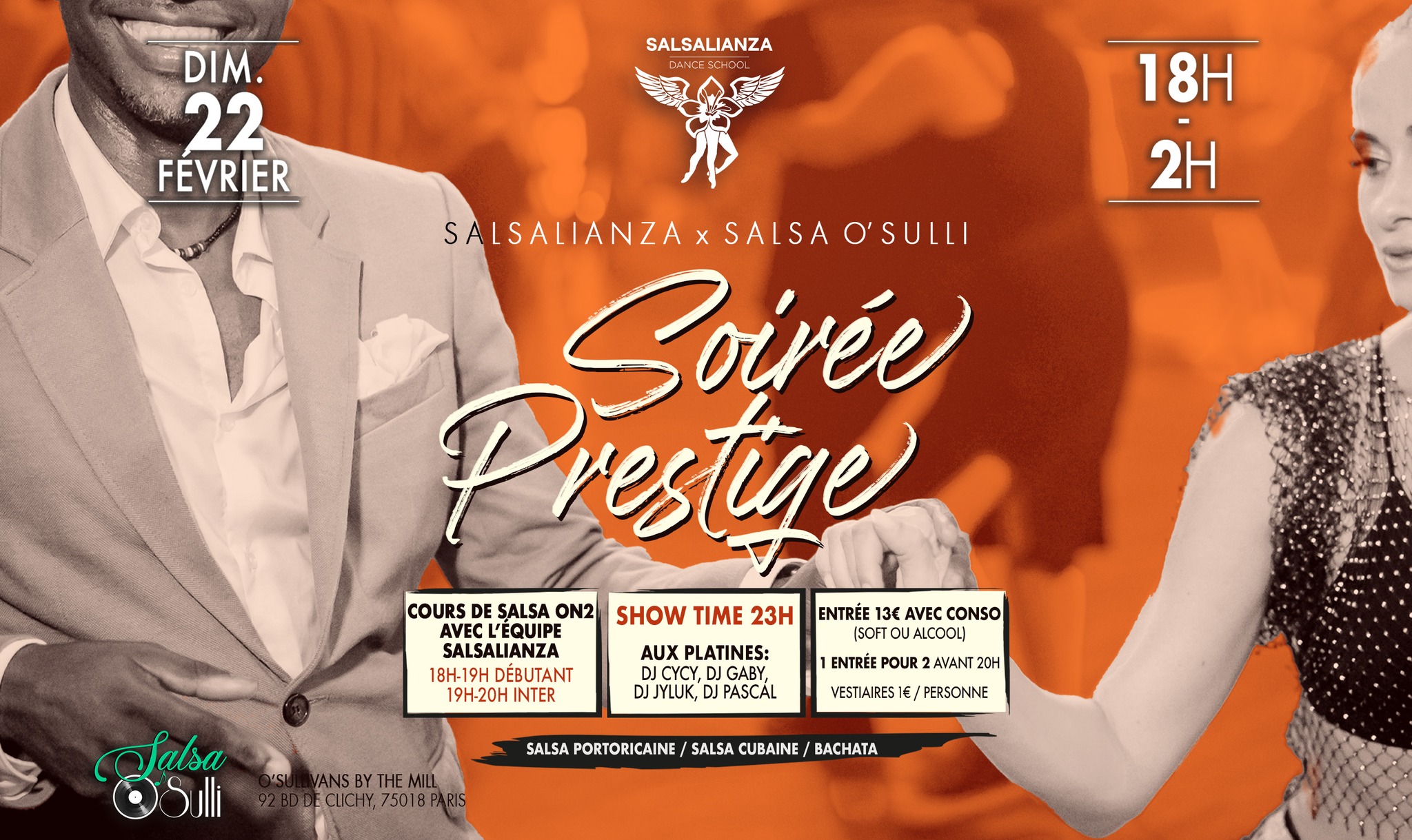 Soirée Prestige SalsAlianza x Salsa O'Sulli - Dimanche 22 Février 2026-