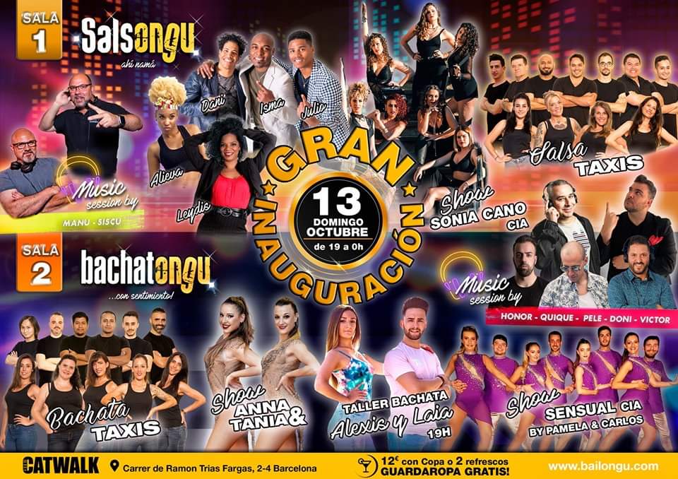 Gran inauguración Salsongu- Bachatongu en Club Catwalk