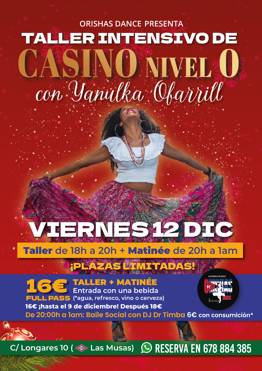 Taller intensivo de Casino 0 con Yanulka + baile social Matinée