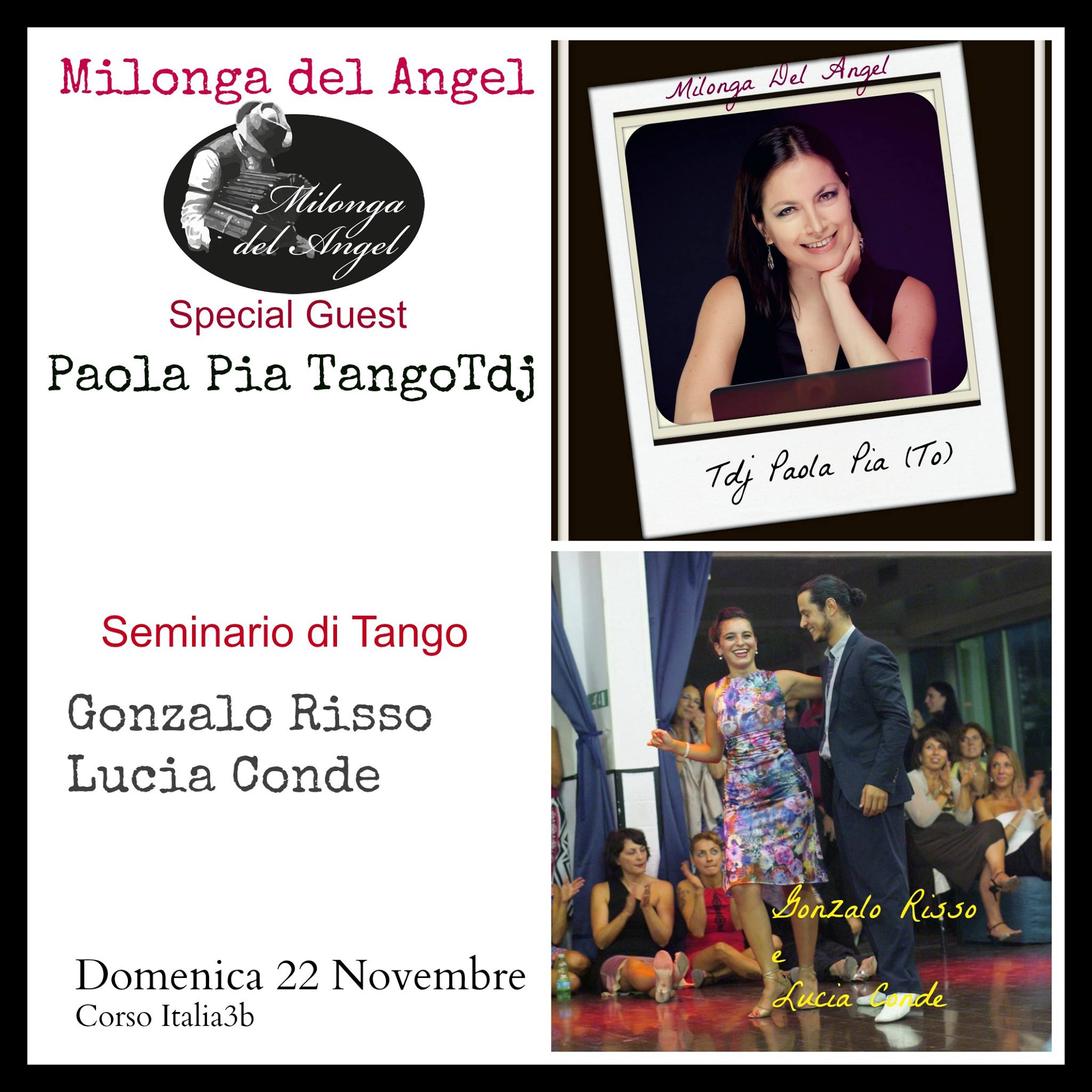 Milonga Del Angel : Ospiti Tdj Paola Pia con Gonzalo e Lucia