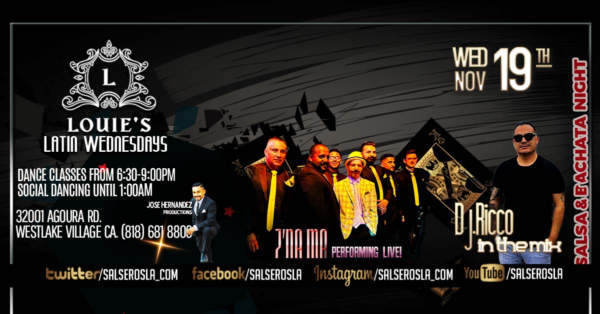 7 Na'Ma live at Club Louie's Salsa & Bachata night