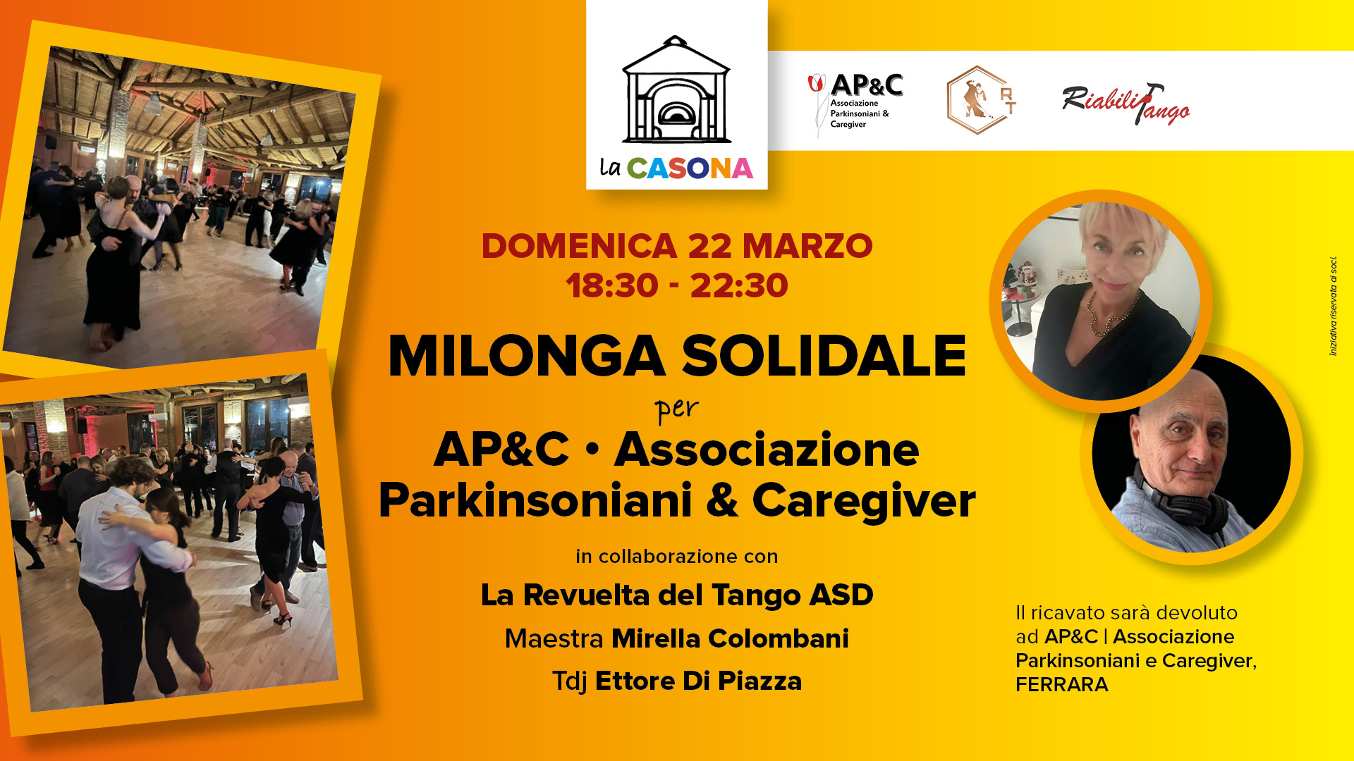 Milonga Solidale per il Parkinson con La Revuelta del Tango