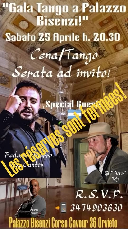 "GRAN GALÀ TANGO a PALAZZO BISENZI!" Corso Cavour 36 - ORVIETO (TR)