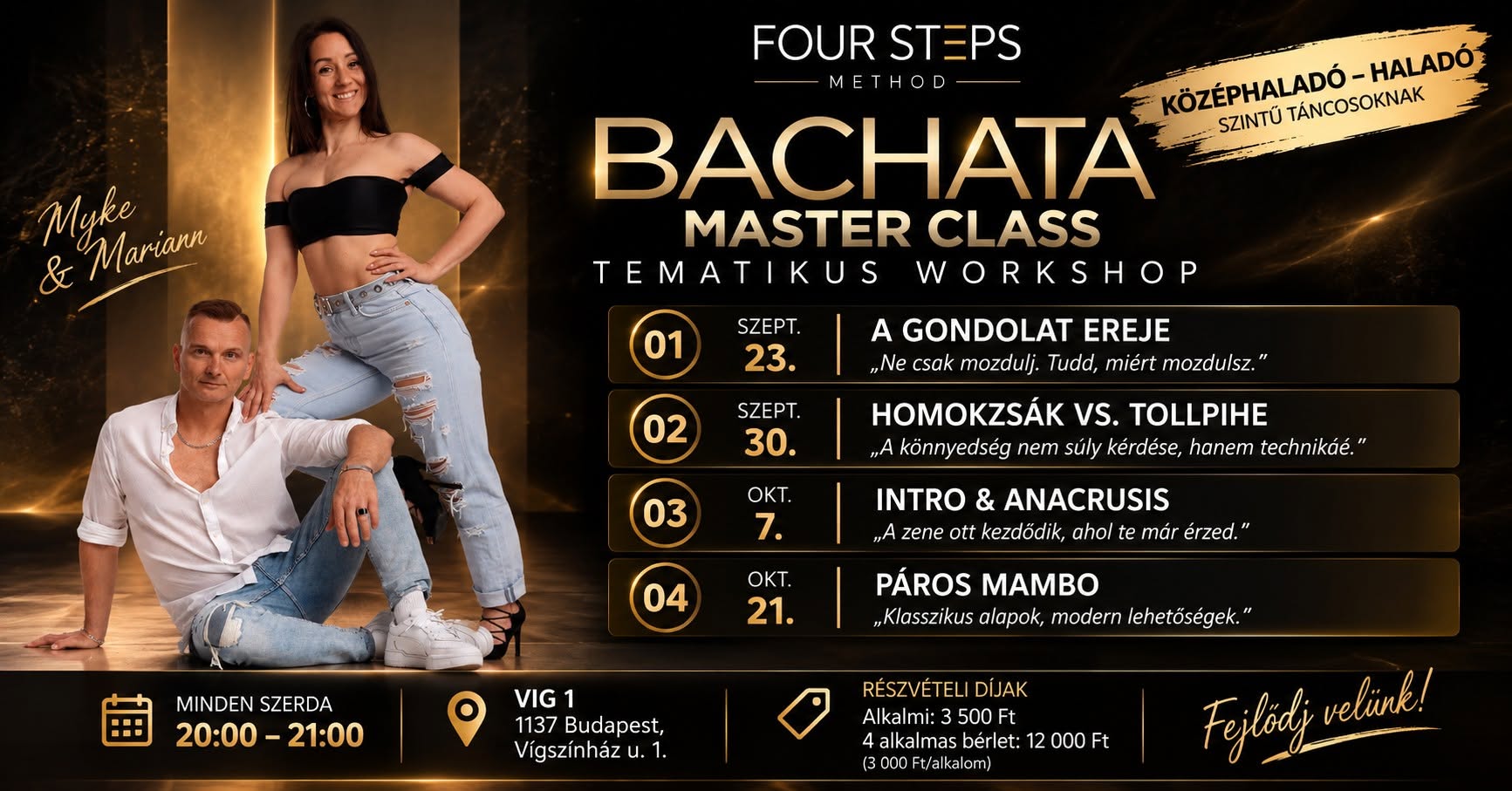 🔥 41 HÉT 41 MASTER CLASS BACHATA WORKSHOP KÖZÉPHALADÓ HALADÓ SZINT