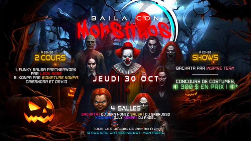 Baila Con Monstruos MTL 🩸💀 Fête d'Halloween (30 OCT)