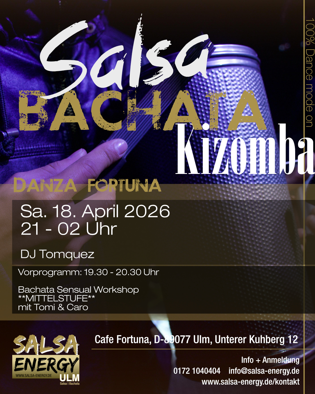 Danza Fortuna Ulm - Salsa Bachata Kizomba Party + Bachata Sensual Workshop!