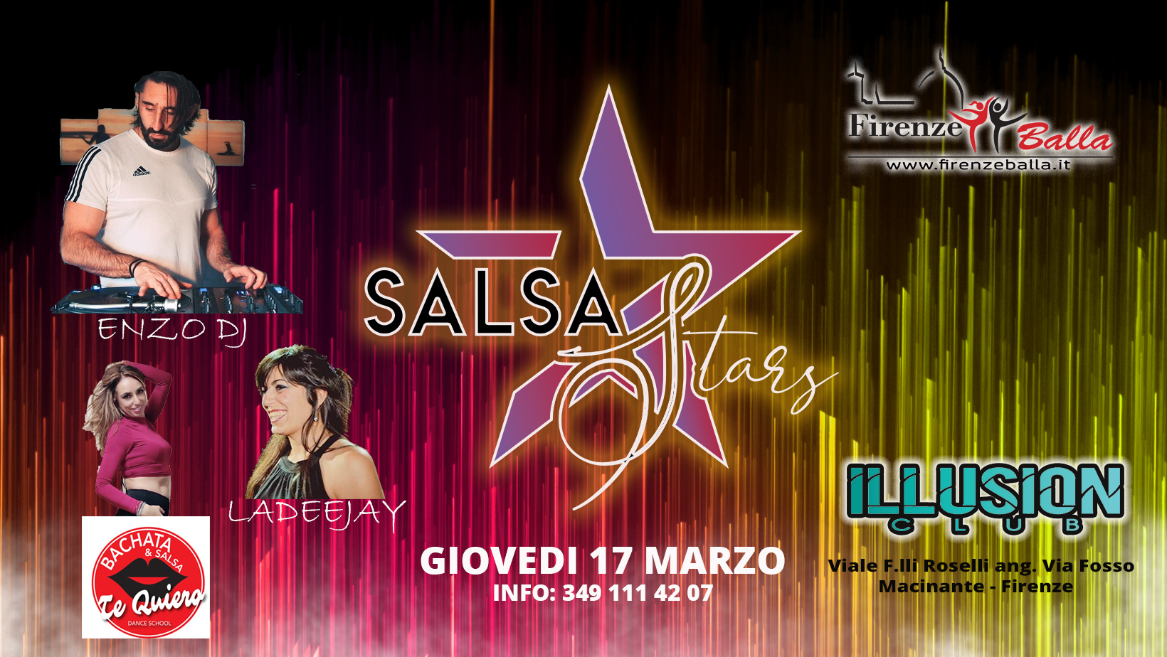 Salsa Stars giovedi 17 marzo al Illusion