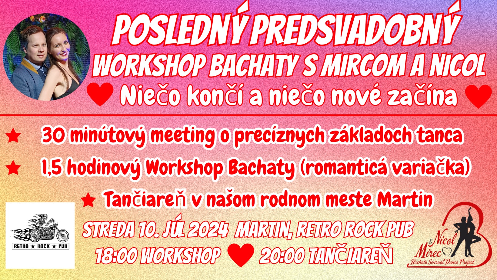 Workshop Bachaty s Mircom a Nicol + Tančiareň v Martine