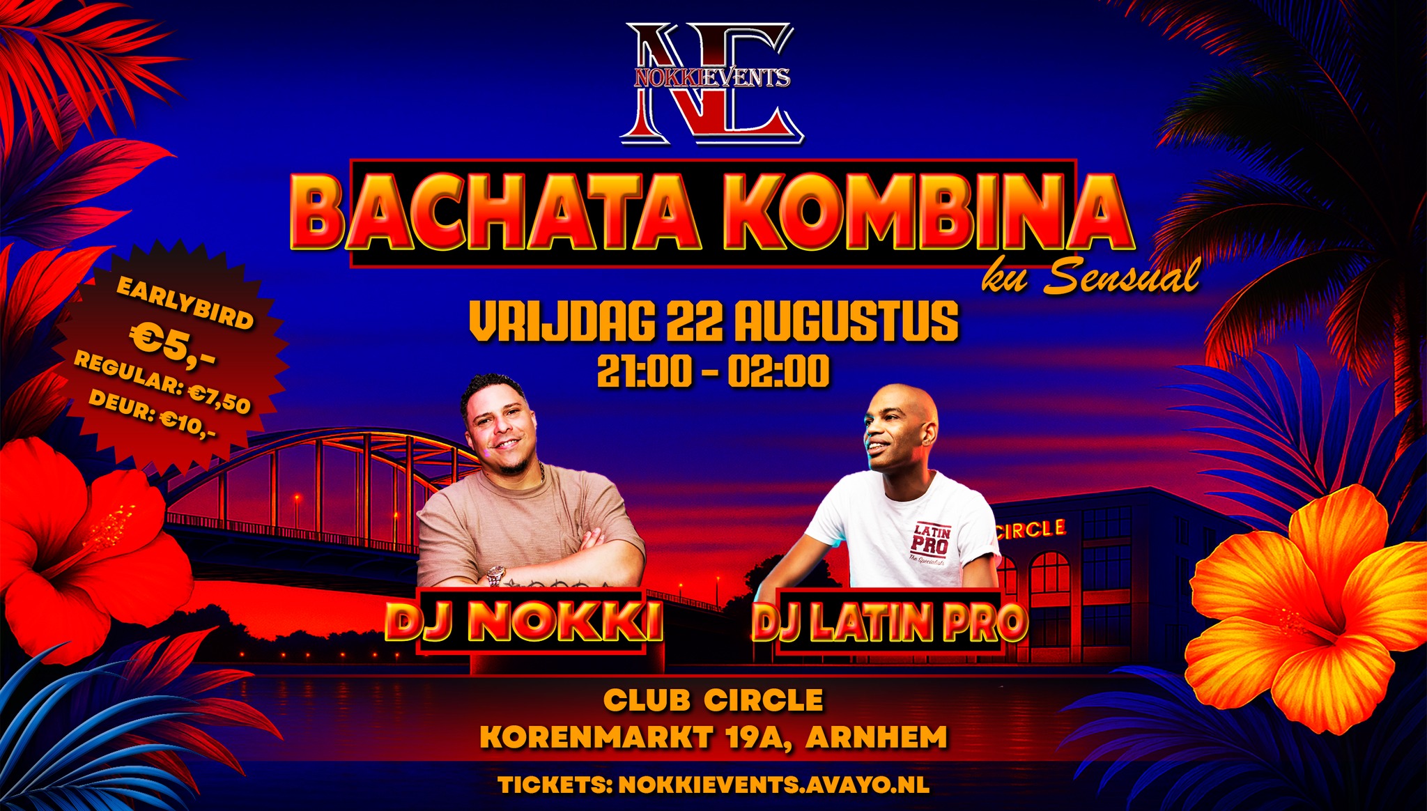 Vrijdag 22 augustus - NokkiEvents - Bachata Kombina ku Sensual in Arnhem