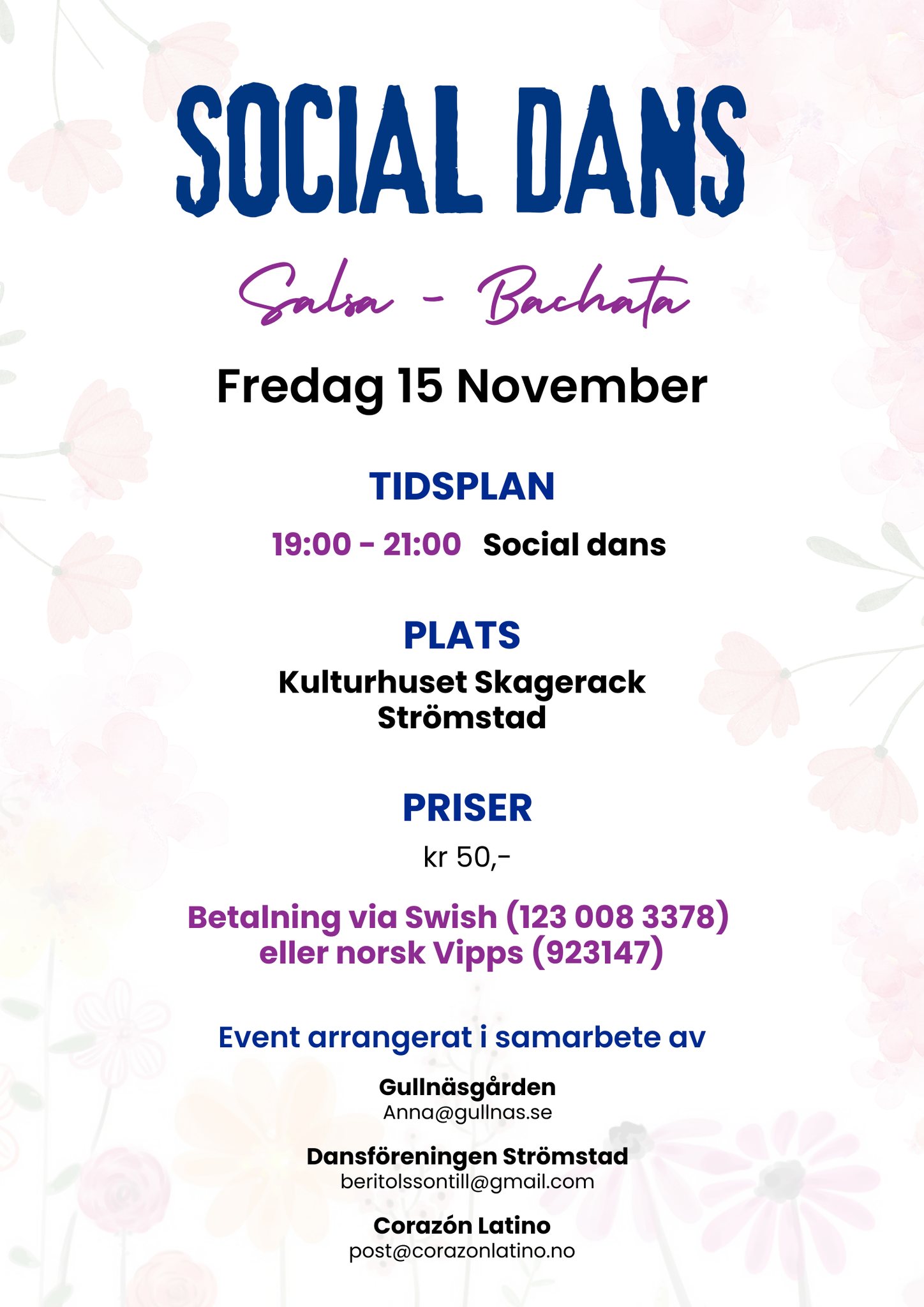Social dans: Salsa - Bachata i Strömstad