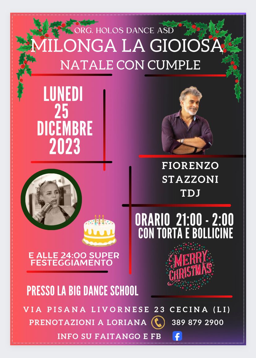 MILONGA LA GIOIOSA - MILONGA DI NATALE E COMPLEANNO