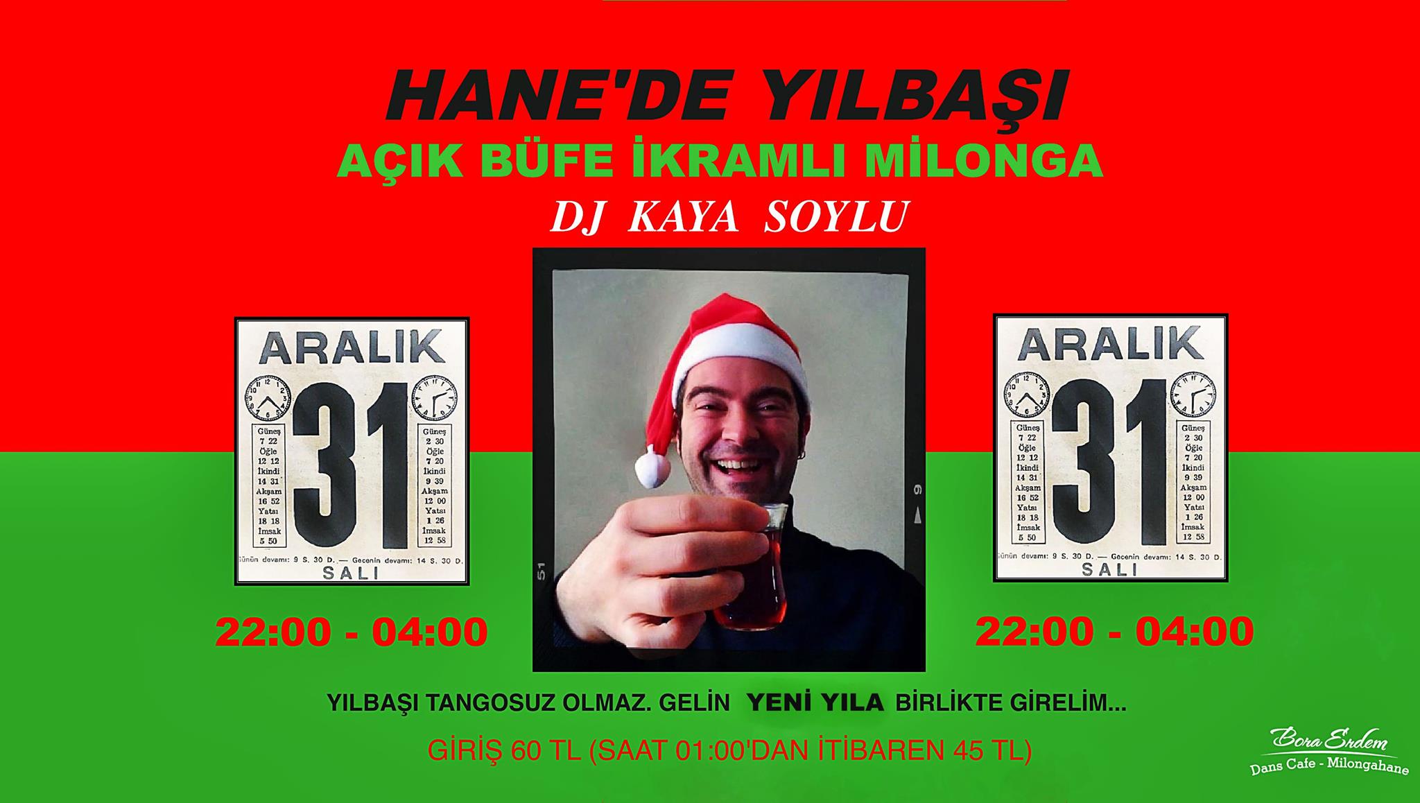 Hane'de Yılbaşı Gecesi Milongası 31 Aralık Salı