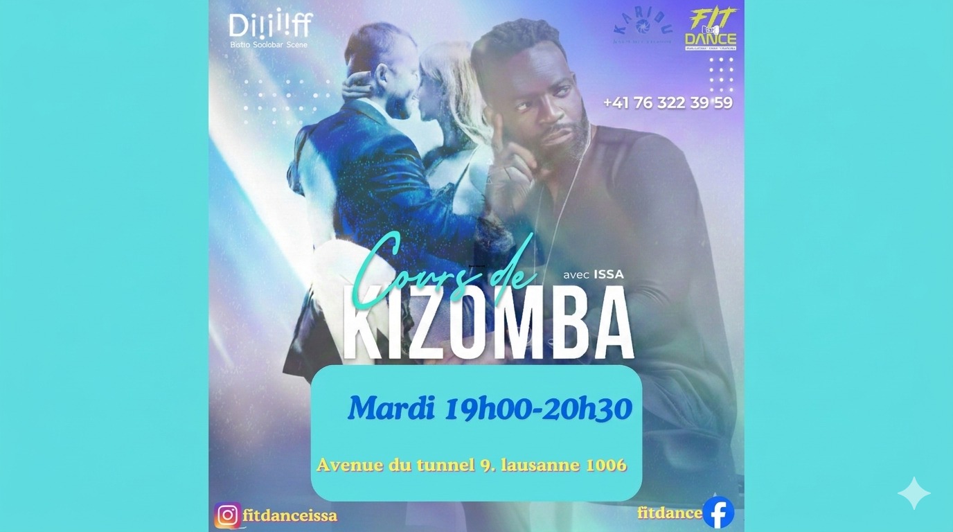 ✨ Apprendre la Kizomba à Lausanne avec ISSA (Débutants bienvenus)