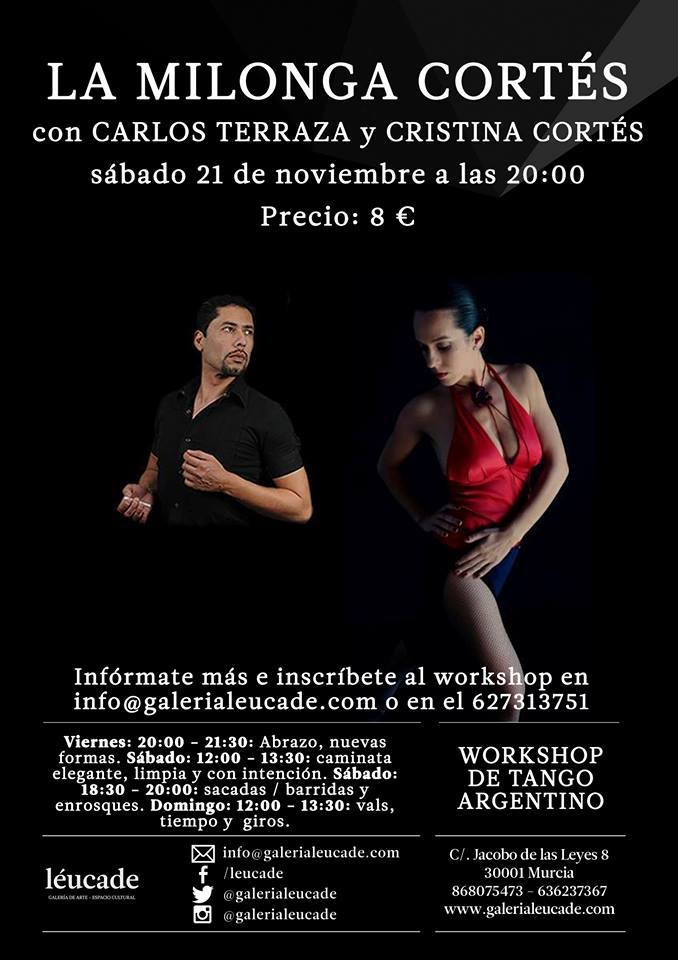 "La Milonga Cortés" de Noviembre, sábado 20 hs