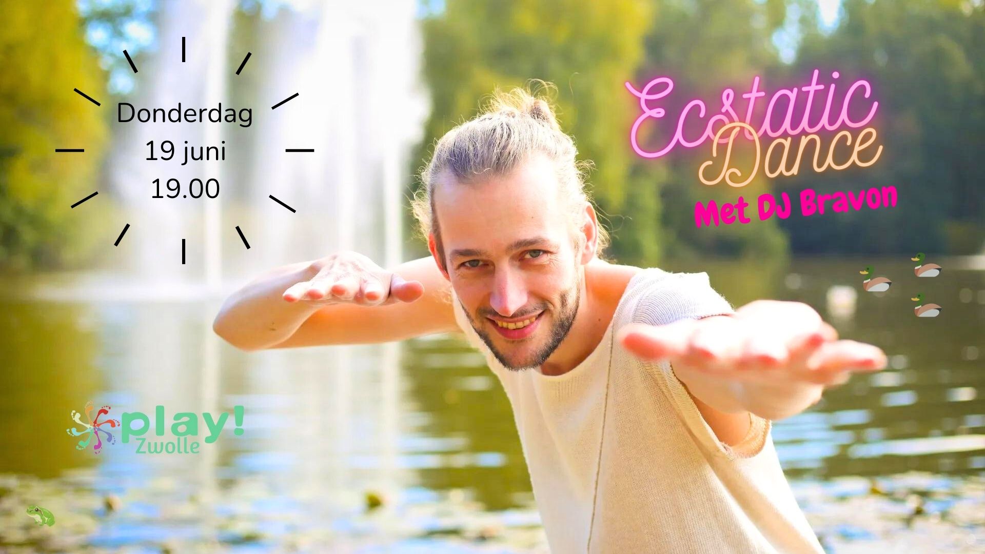Geannuleerd: PLAY! Zwolle Ecstatic Dance met DJ Bravon (alle leeftijden)