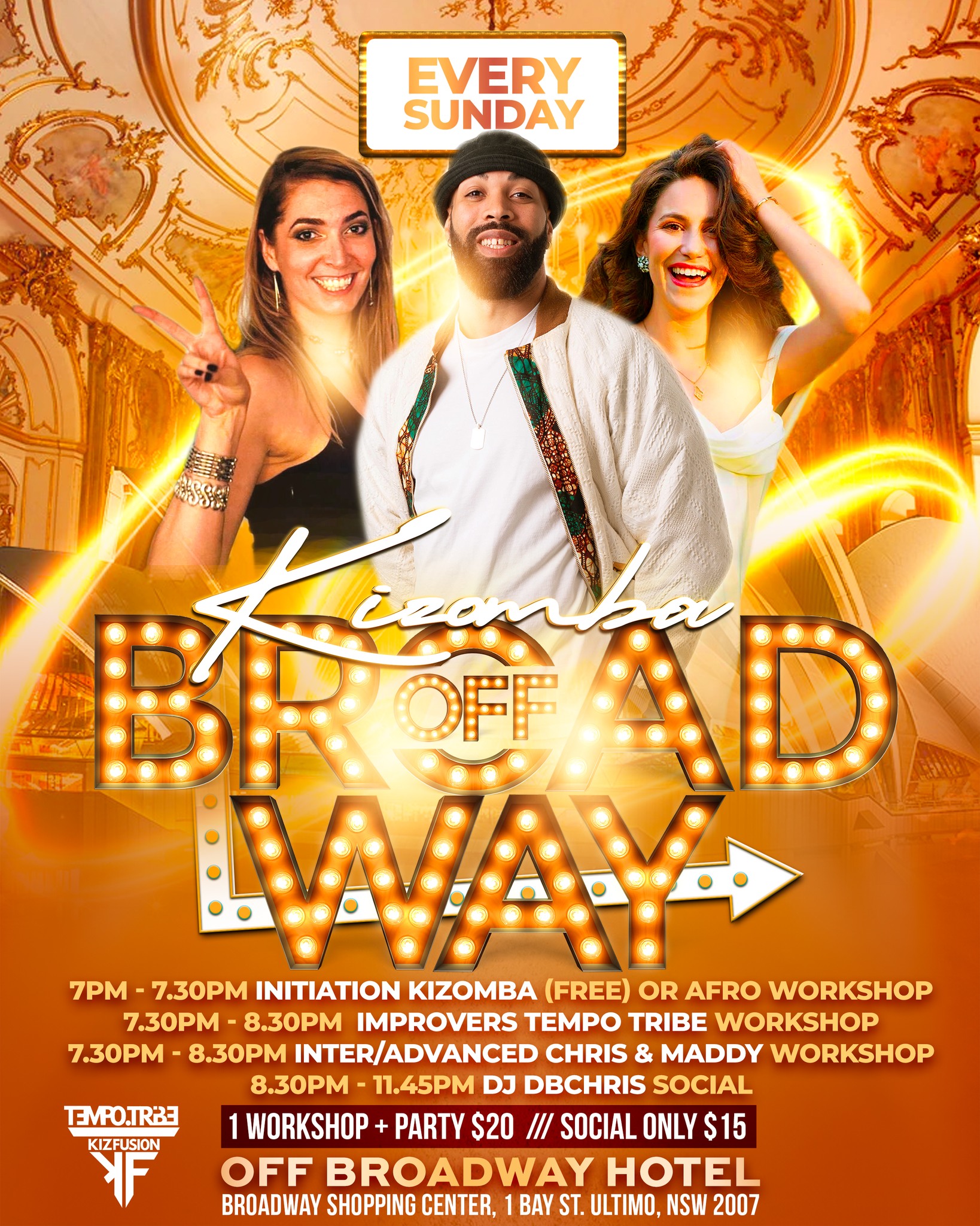 K.O.B - Kizomba Party! Chris & Maddy Workshop! Tempo Tribe Beg Improvers workshop! Afro Workshop