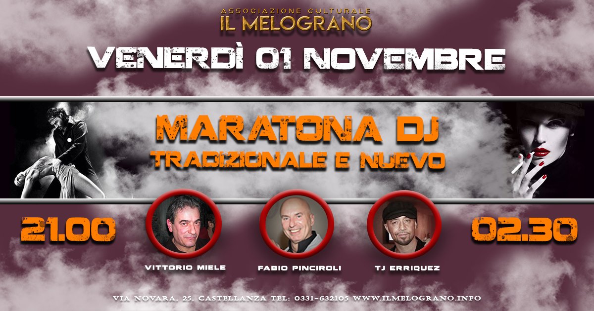 Venerdì 01 Novembre 2019 MaratonaDj. “il Venerdì del MelO”