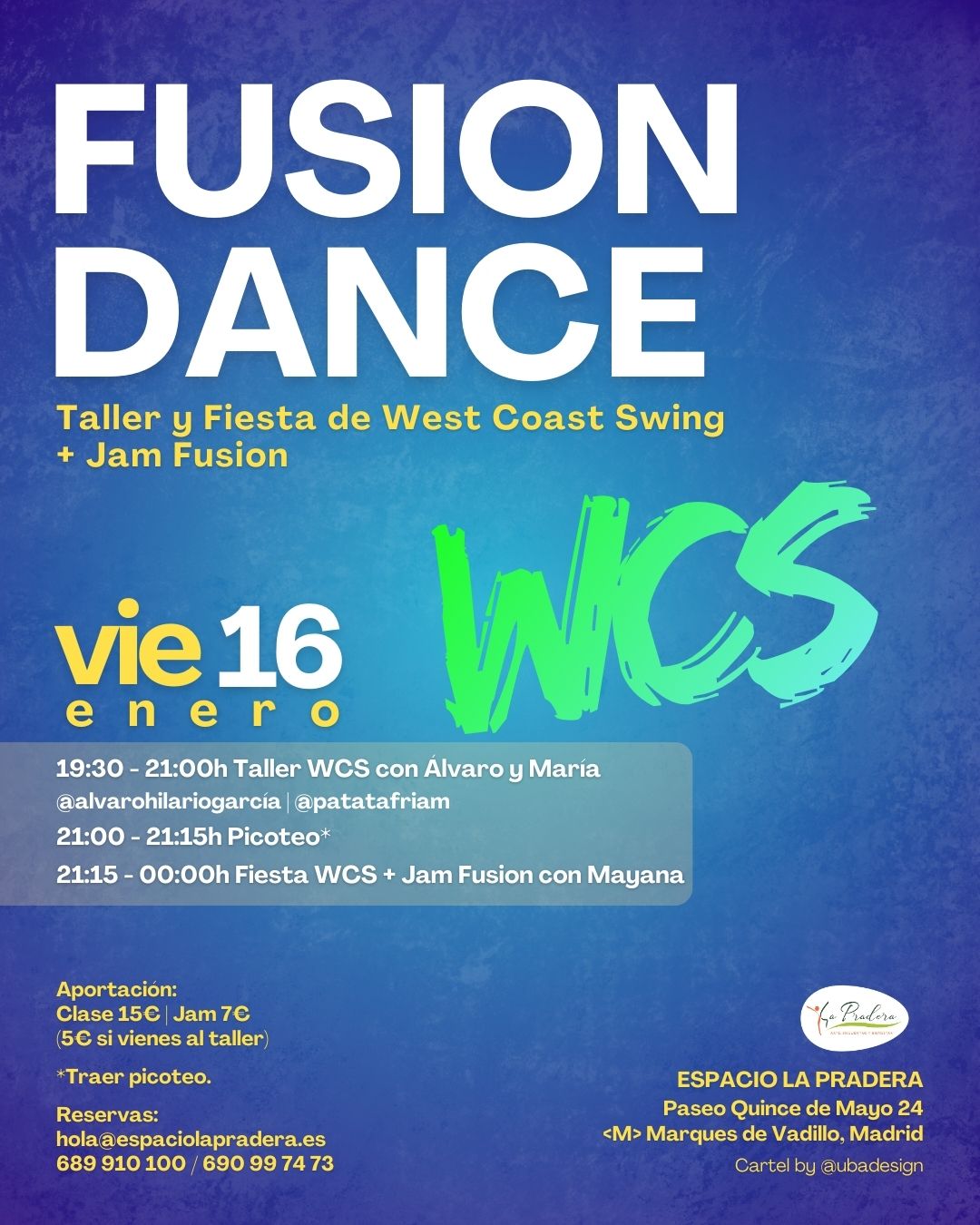 FUSION DANCE - Taller WCS y Jam Fusion