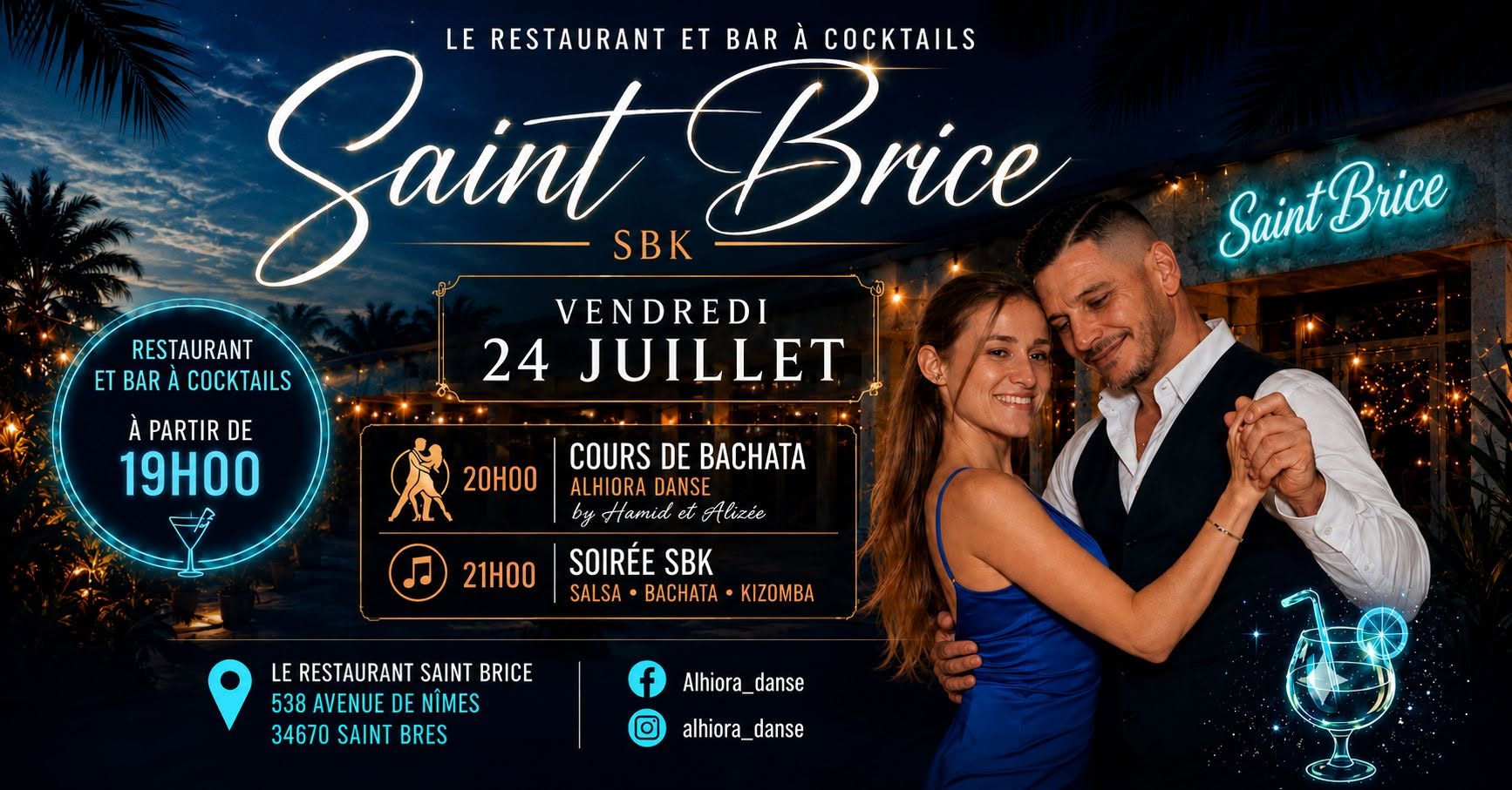 Soirée SBK et Cours Bachata by Alhiora Danse au Saint Brice 🕺💃