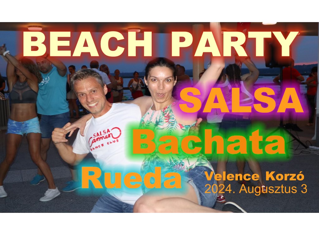 💃🏖️BEACH SALSA & Bachata party a Velence Korzón 🌴🕺