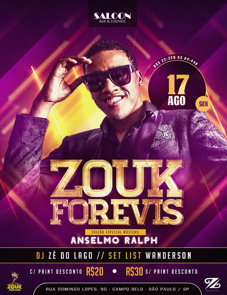 Zouk Forevis Edição Especial musicas do Anselmo Ralph na -Saloon