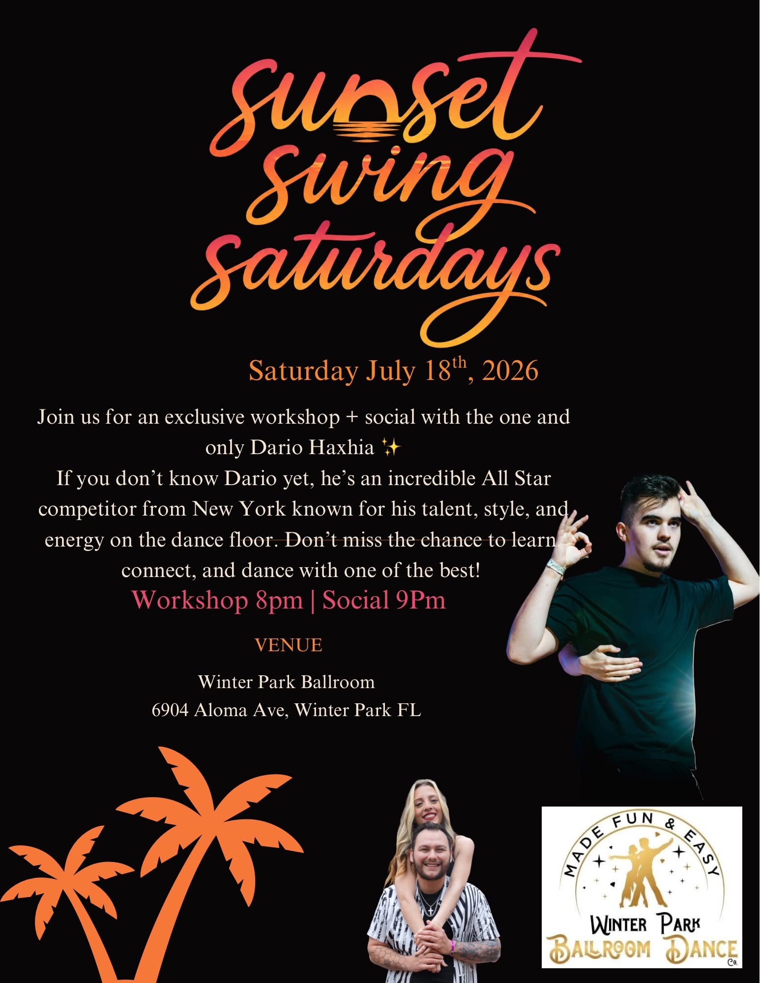 Sunset Swing Saturdays- W Dario