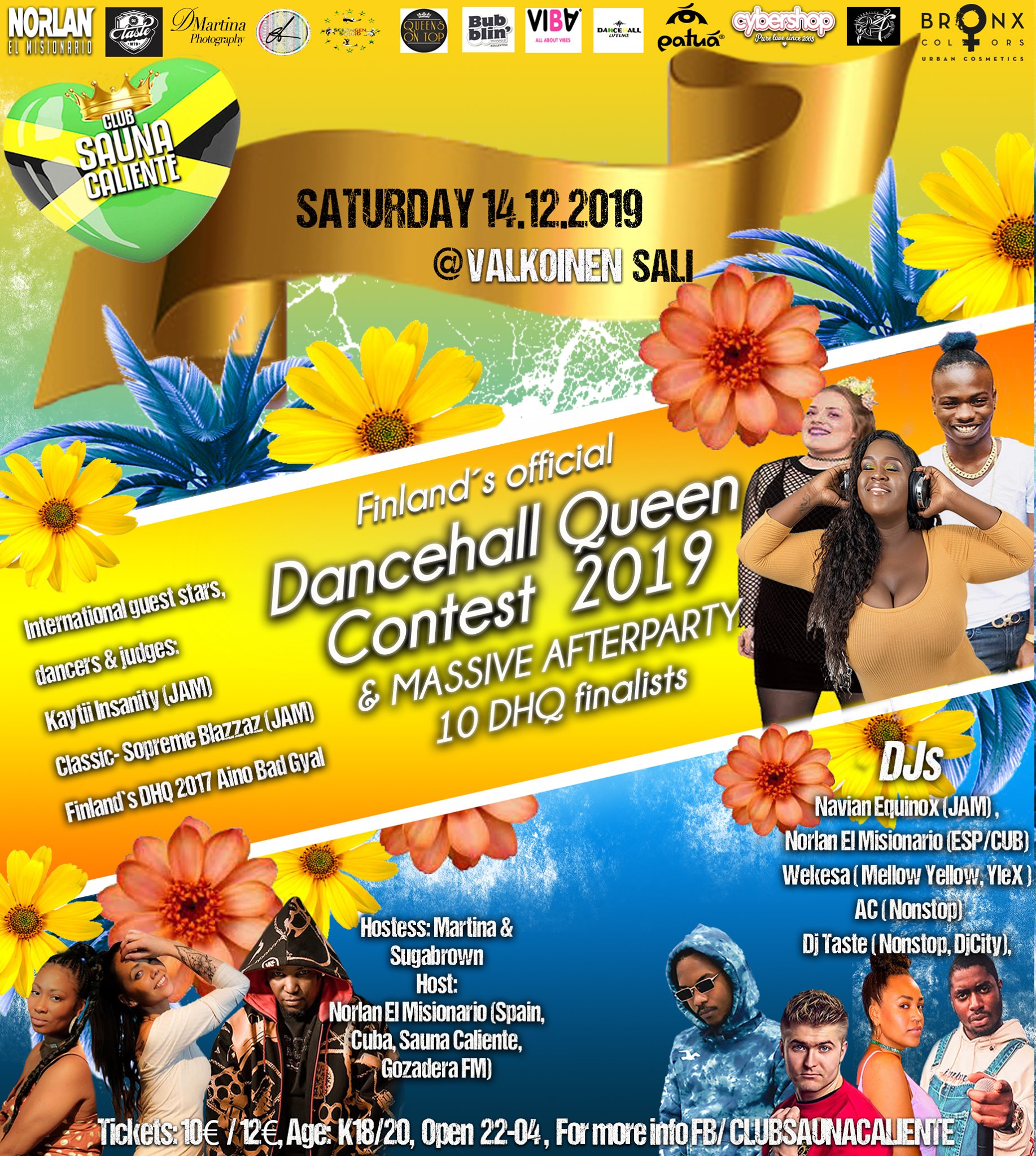 Finland`s 9th Official Dancehall Queen Contest & Party 2019