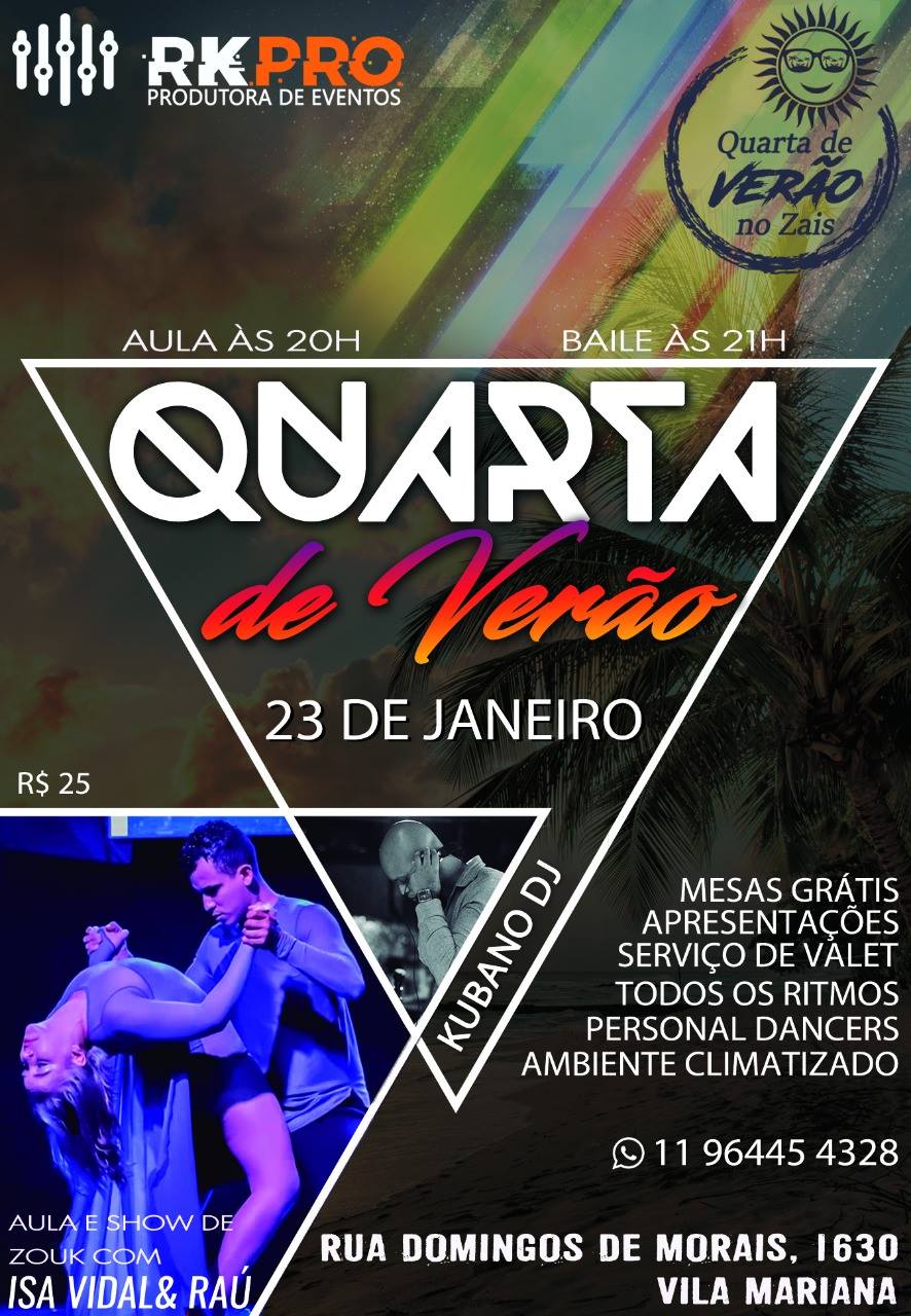 Quarta de Verão Zais 23 Janeiro