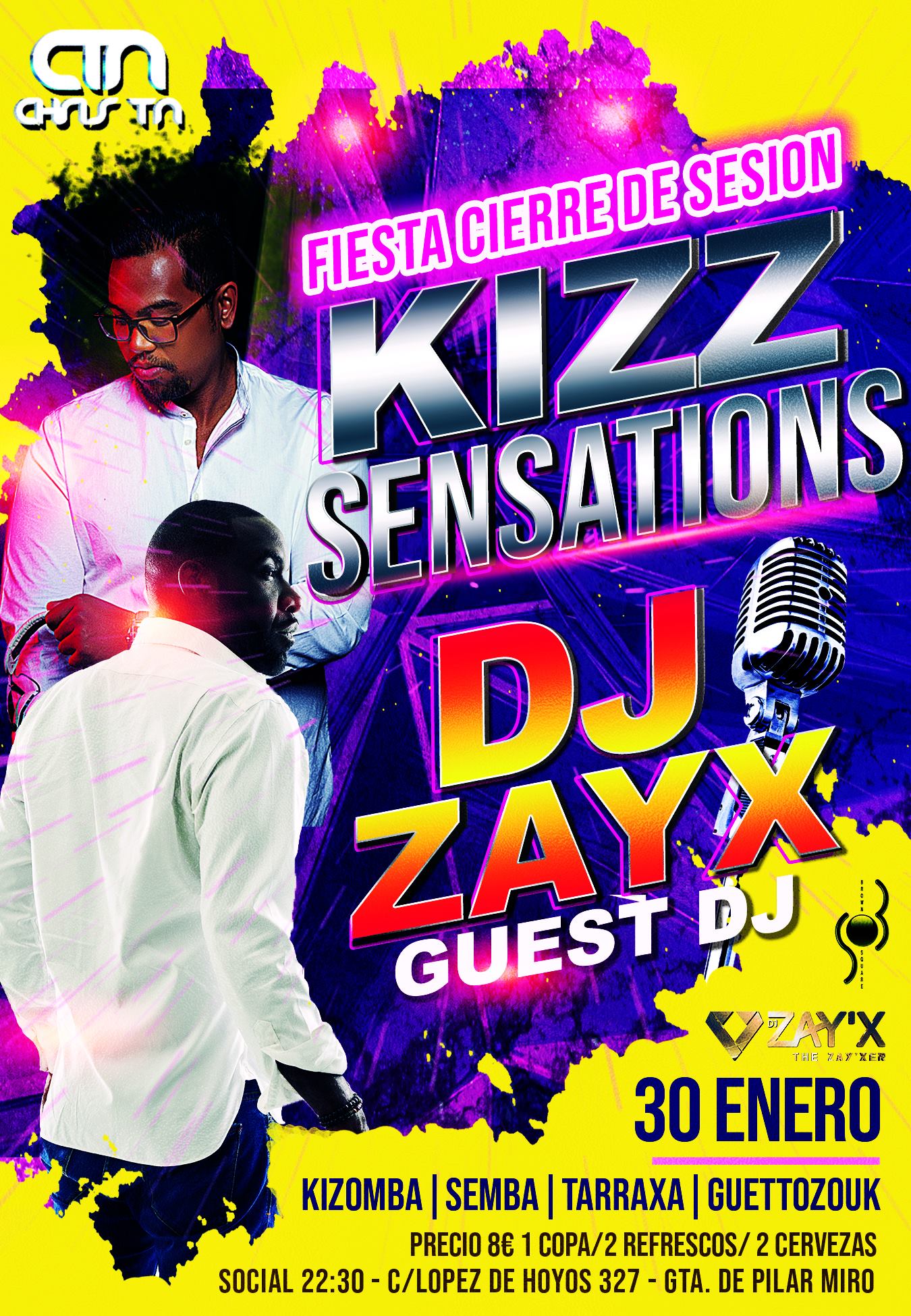 Miércoles 30 Enero 2019 KizZ Sensations: Fiesta Cierre Sesion