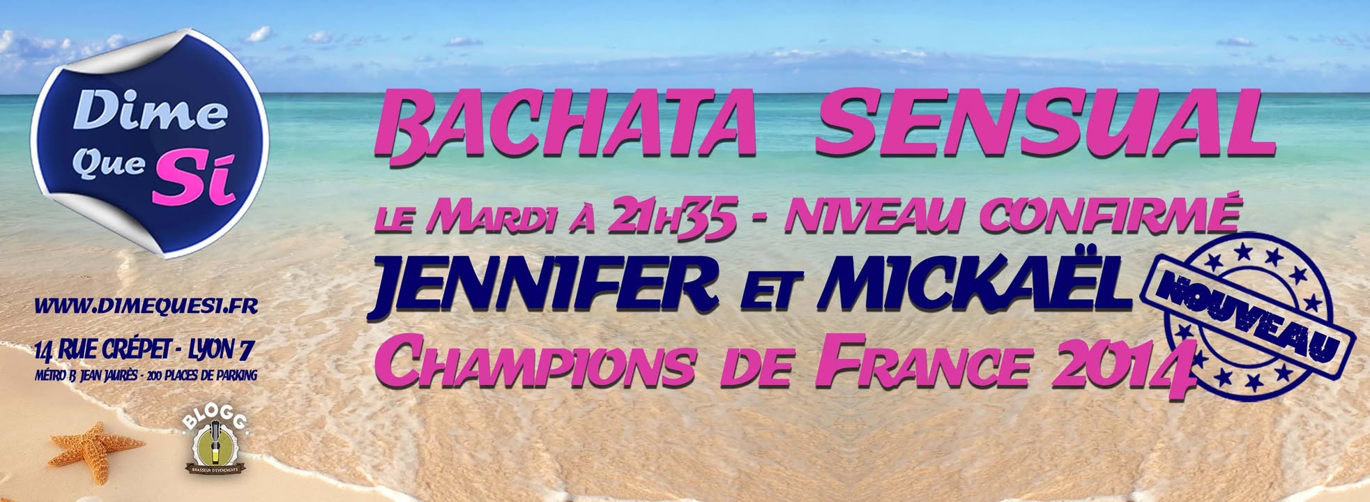 ★ NOUVEAU ★ avec les CHAMPIONS de FRANCE Jennifer et Mickaël ★ COURS NIVEAU CONFIRMÉ BACHATA SENSUAL ★
