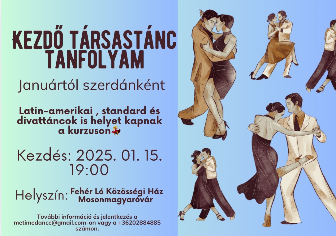 Kezdő Társastánc tanfolyam Mosonmagyaróváron💃🕺