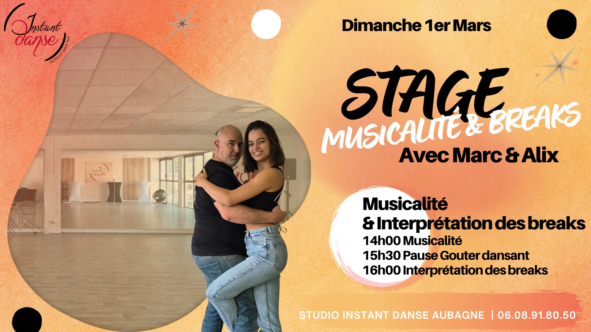 Stage Kizomba Musicalité Interprétation des Breaks avec Marc & Alix