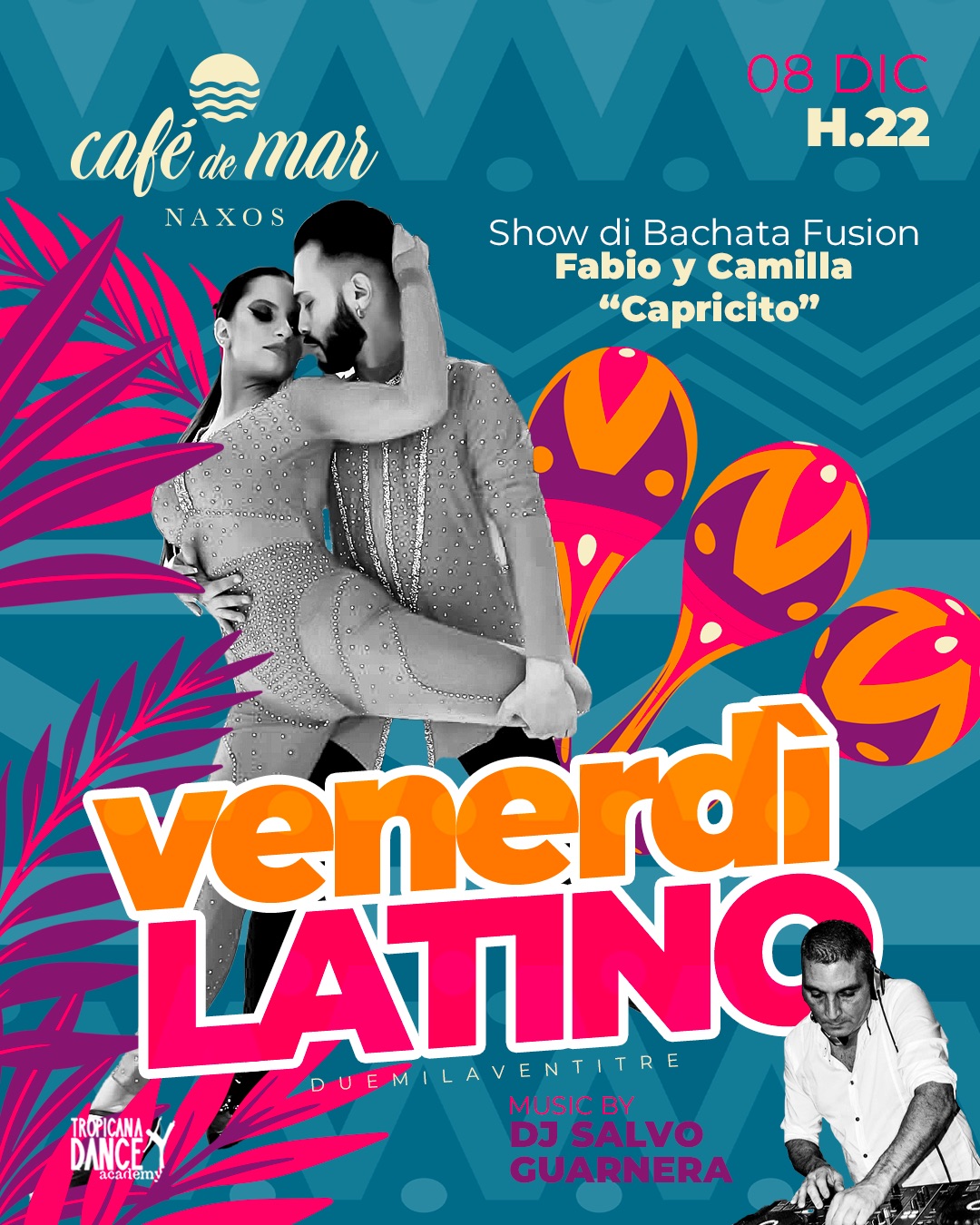 VENERDILATINO! 8Dicembre @Café de Mar - GIARDINI NAXOS
