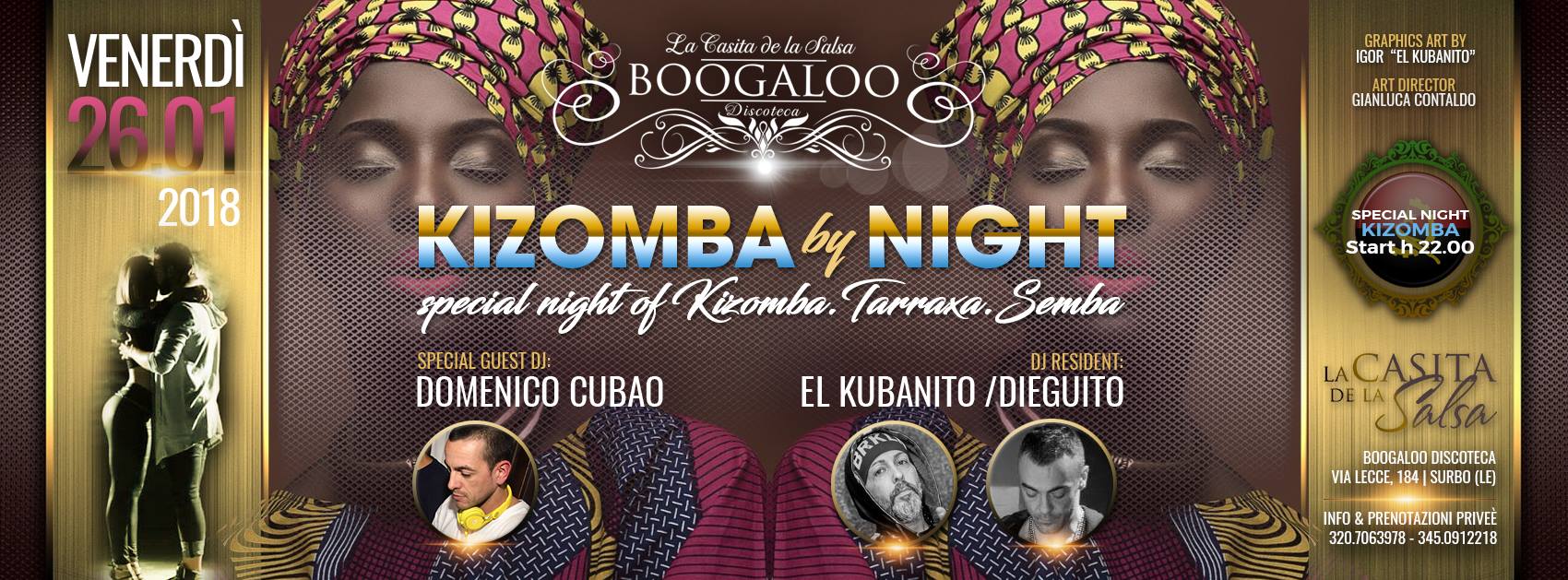 Boogaloo "Kizomba by NIght" - Venerdì 26 CON STAGE IN PRESERATA