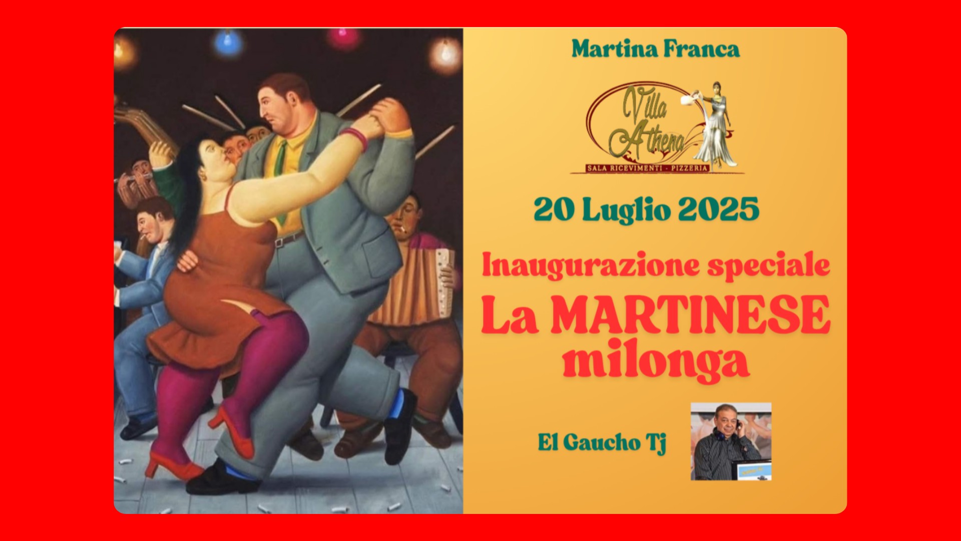 Inaugurazione La MARTINESE Milonga (Martina Franca) - El Gaucho Tj
