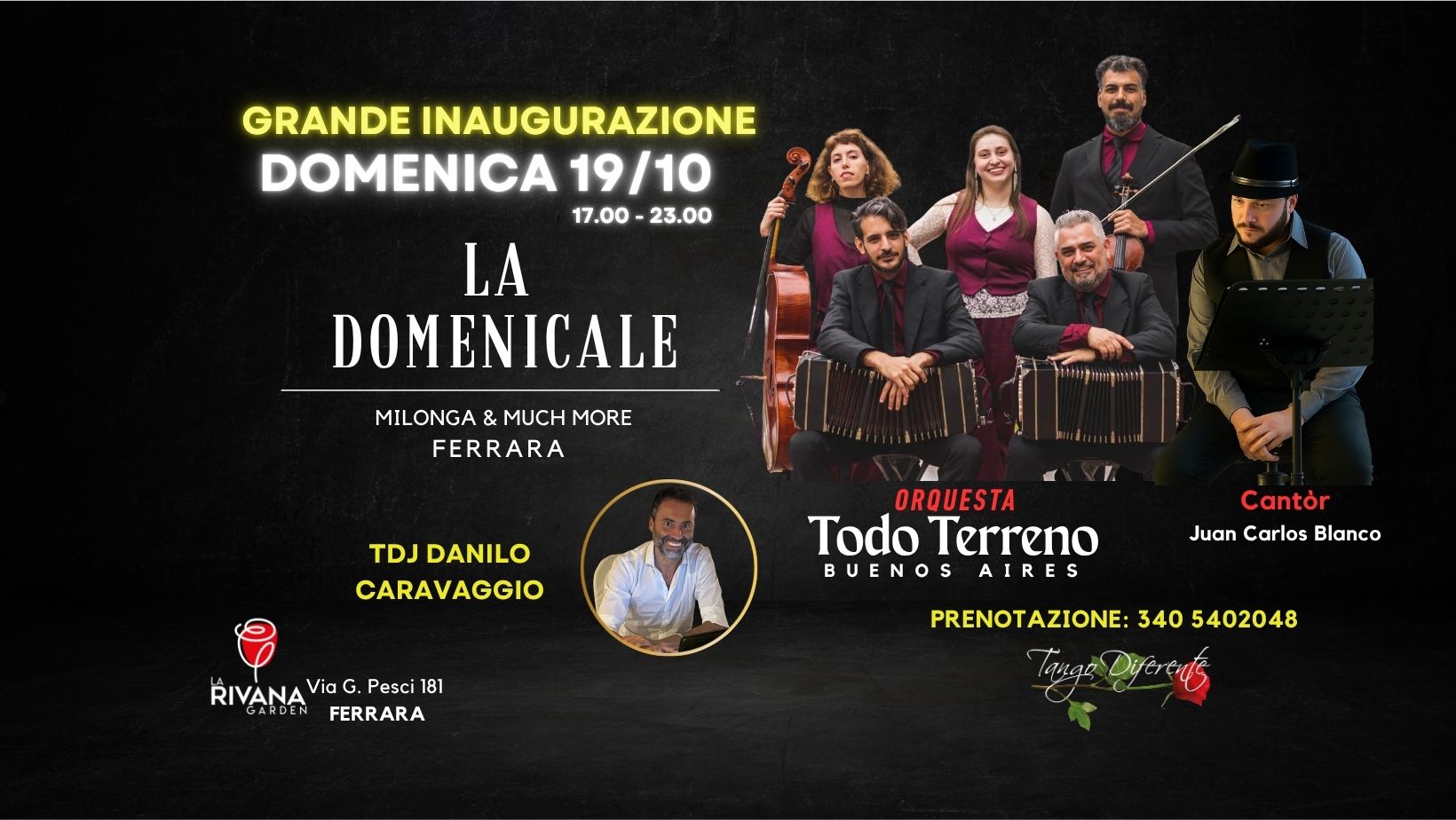 Inaugurazione "La Domenicale" - Orquesta Todo Terreno & Tdj Danilo Caravaggio a Ferrara