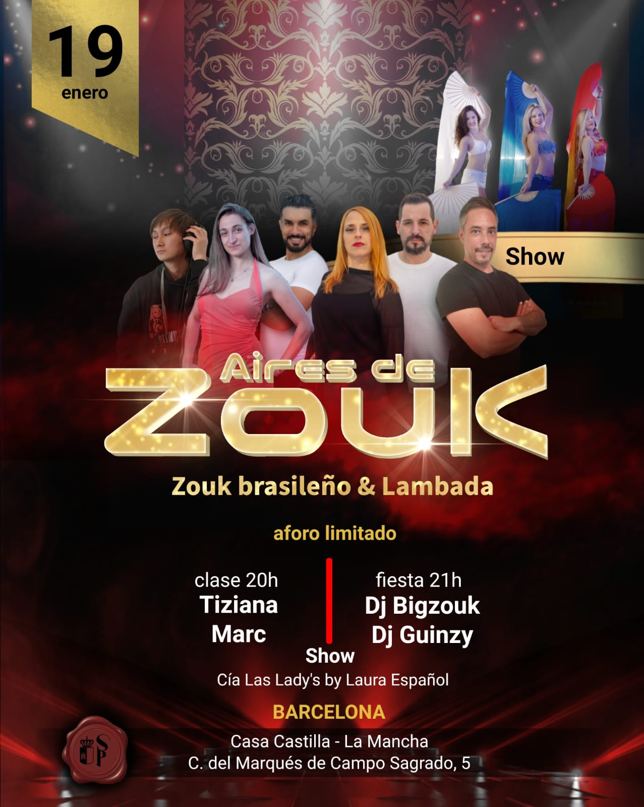 AIRES de ZOUK en BARCELONA - VIE 19 Enero