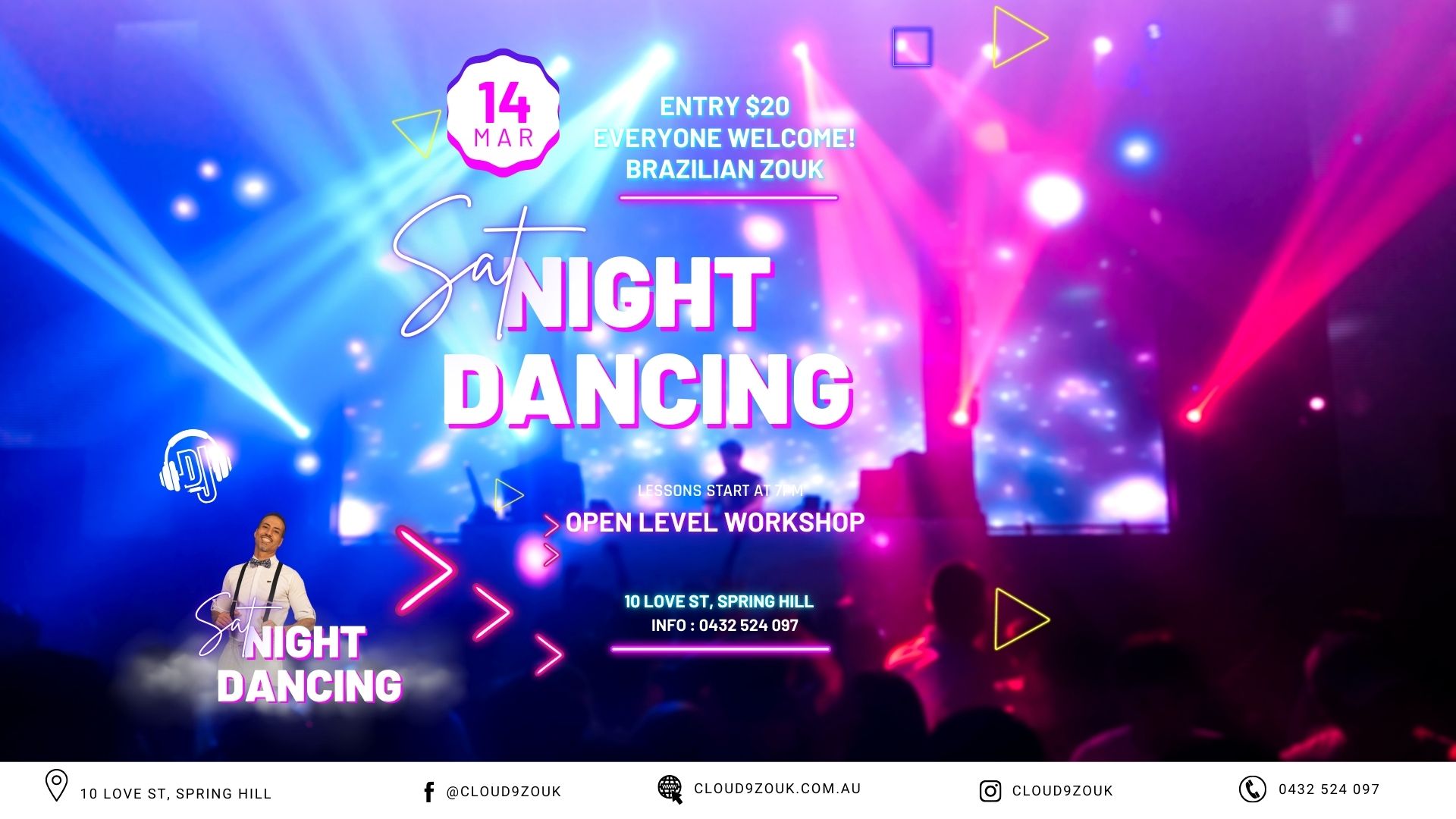 CANCELLED - Cloud 9 Zouk Latin Dance Party 14th March 2026 ๐บ๐