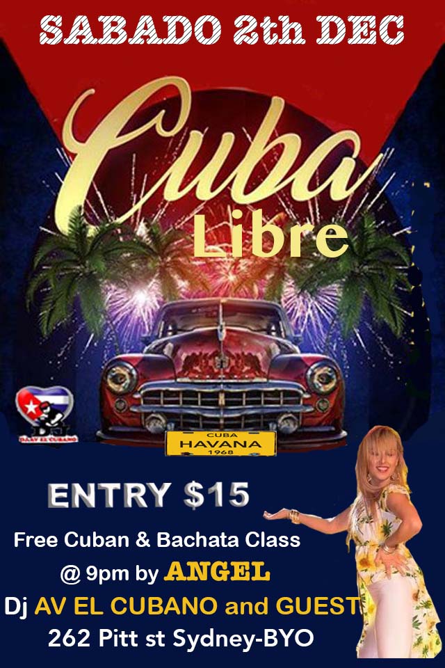 CUBA LIBRE @ SUAVE SAT 2TH DEC