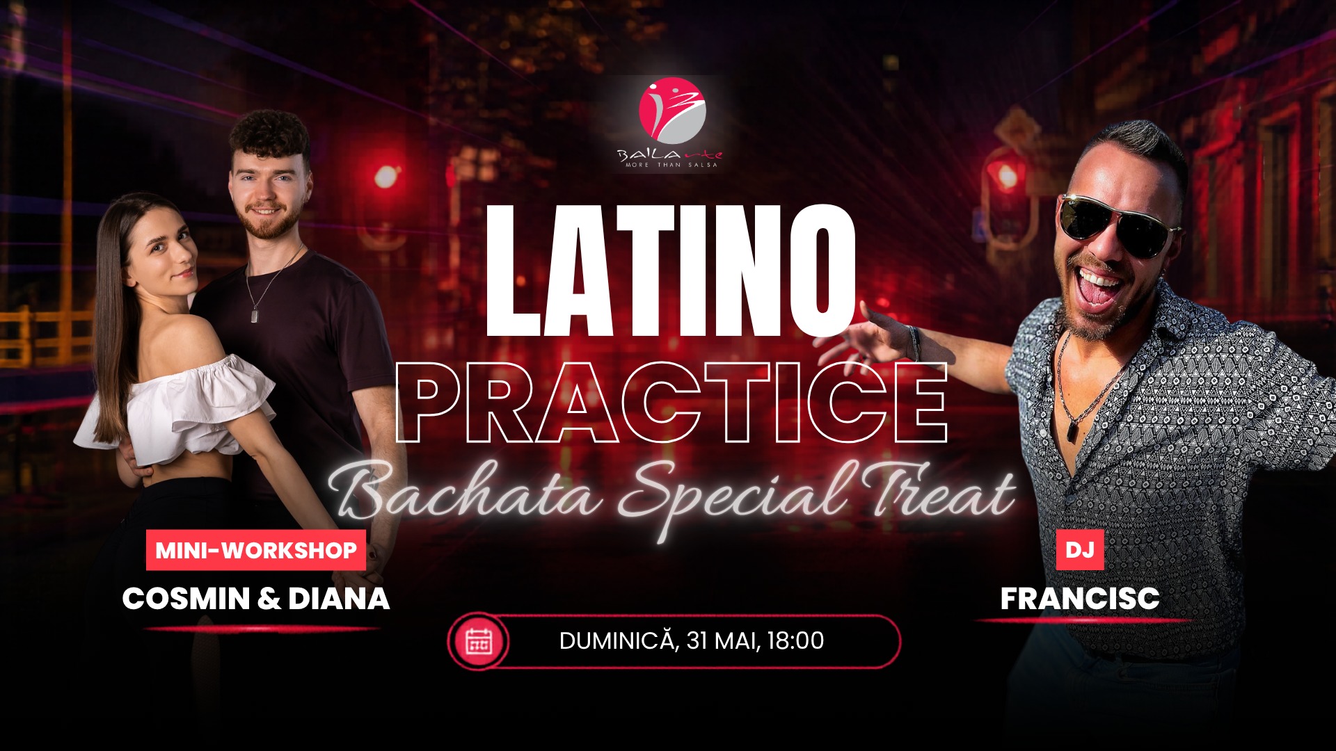 LATINO PRACTICE with Mini-Workshop & Bachata Special Treat 31 MAI