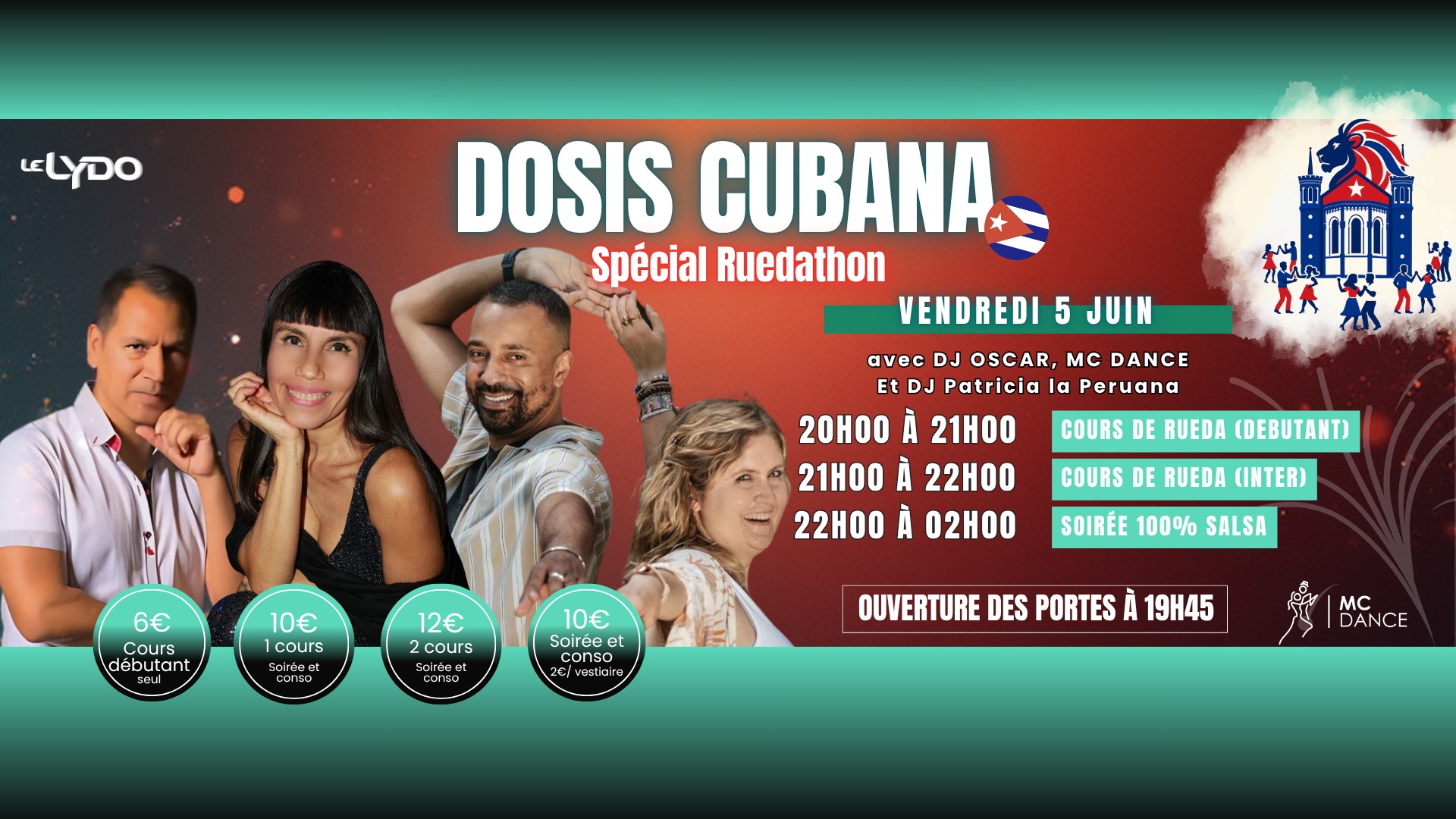Dosis Cubana (Rueda) au Lydo - DJ Patricia la Peruana & spécial Ruedathon