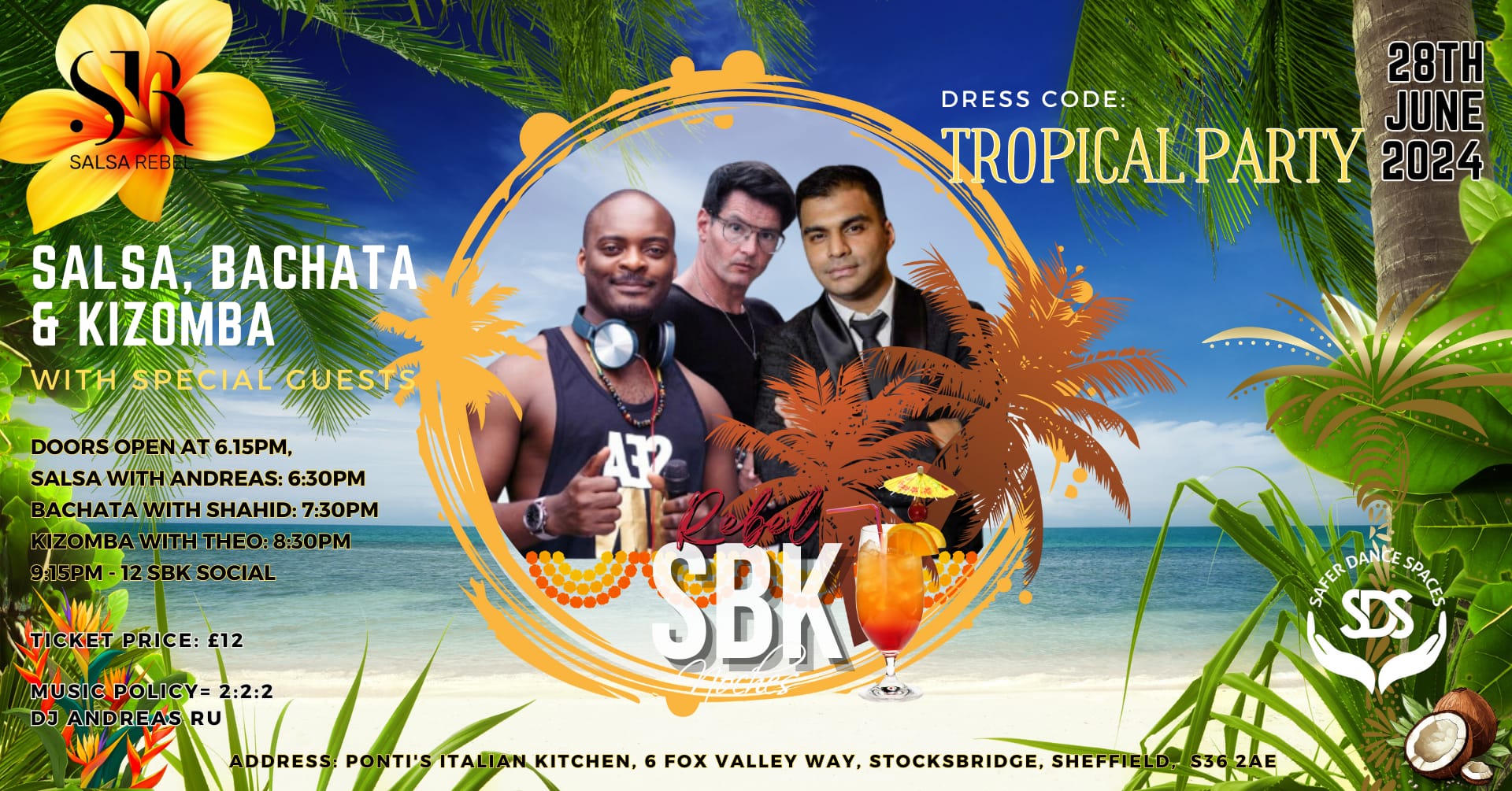 Rebel SBK Noches "TROPICAL" party with Theo, Shahid & Andreas Ru