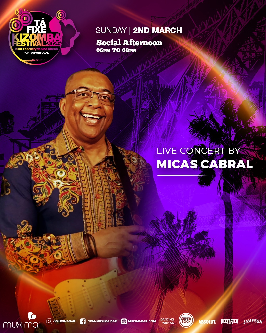 Domingo 2 MAR โบ MICAS CABRAL๐ Tร FIXE Kizomba Festival โบ Live Concert and Social Afternoon