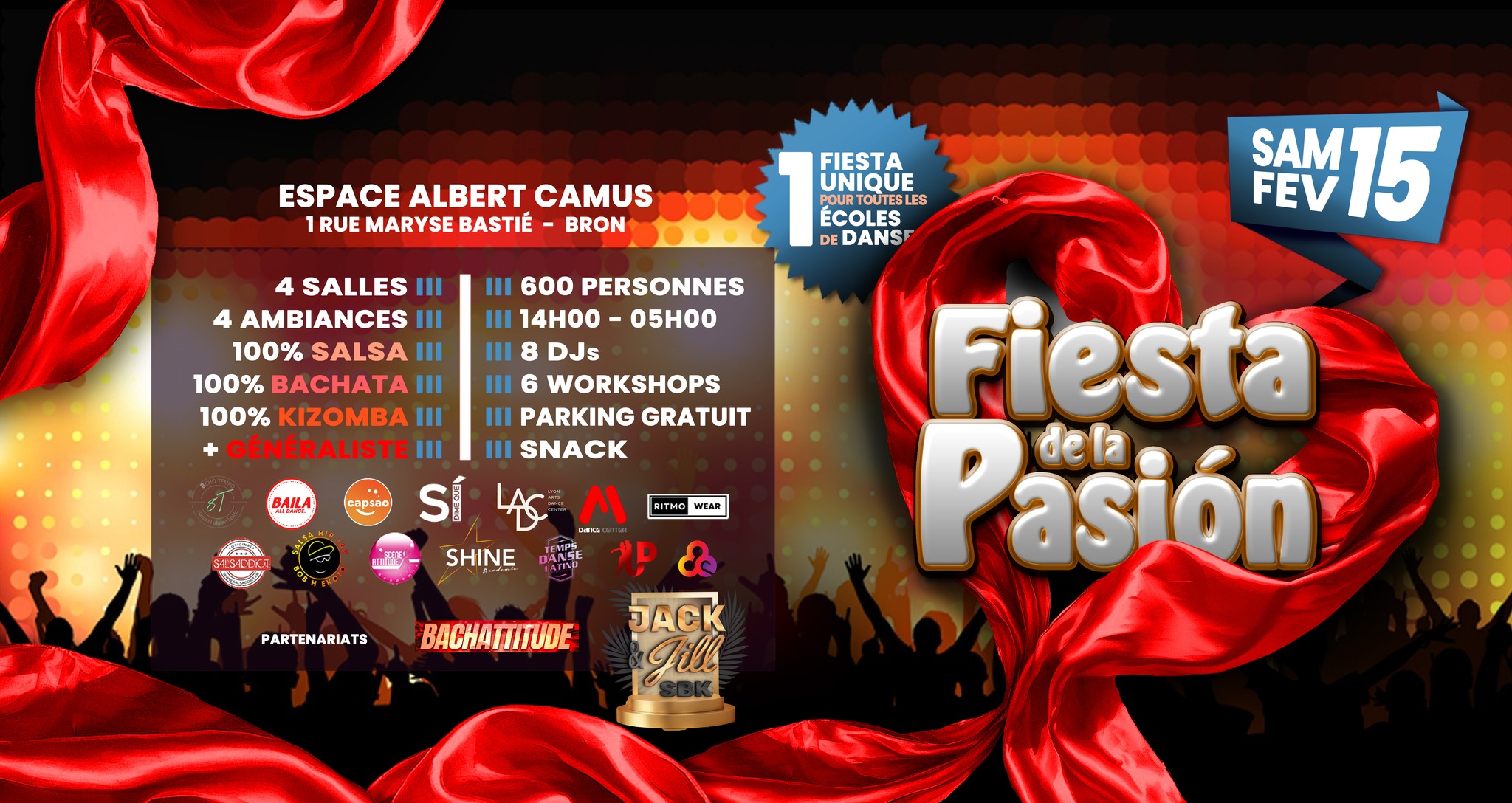 FIESTA de la PASIÓN 💋 8 DJs 💋 SBK + Généraliste 💋 Jack & Jill